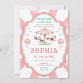 第1バースデーサーカス招待状 招待状