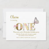 第1バースデーバタフライパーティー 招待状 (正面)