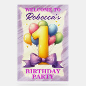 第1バースデーバルーンテーマ アクリルサイン (正面)