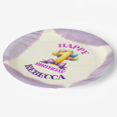 第1バースデーバルーンテーマ ペーパープレート (アングル)