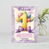 第1バースデーバルーンテーマ 招待状 (スタンド正面)