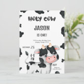 第1バースデーボーイカウズ誕生日招待状 招待状 (スタンド正面)