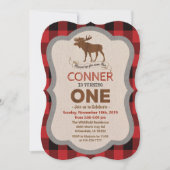 第1バースデームースボーイ誕生日招待状 招待状 (正面)