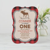 第1バースデームースボーイ誕生日招待状 招待状 (スタンド正面)