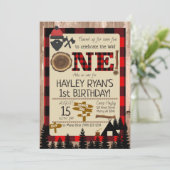 第1バースデーワイルドワンフランネルランバージャックテーマ 招待状 (スタンド正面)