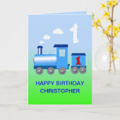 第1バースデー・カードに名前を加えて下さい カード (黄色い花)