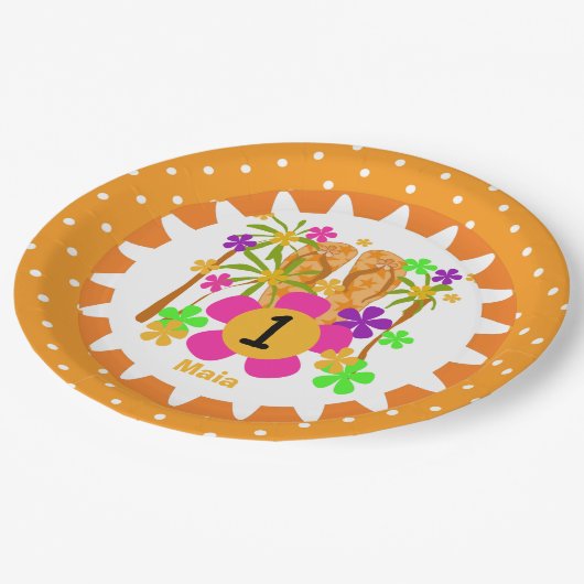 第1パーソナライズされたハッピーバースデー紙プレート ペーパープレート (アングル)