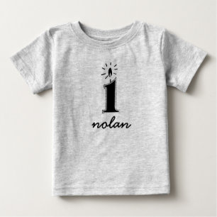 第1パーソナライズされた誕生日シャツ ベビーTシャツ