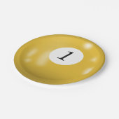 第1ビリヤード球 ペーパープレート (アングル)