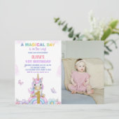 第1フローラUnicorn誕生日招待状（写真あり） 招待状 (スタンド正面)