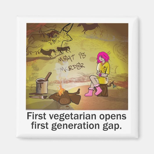 第1ベジタリアン磁石 マグネット (正面)