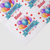 第1ベビーの誕生日のお祝いのカラフルの気球V10IZ 薄葉紙 (詳細)