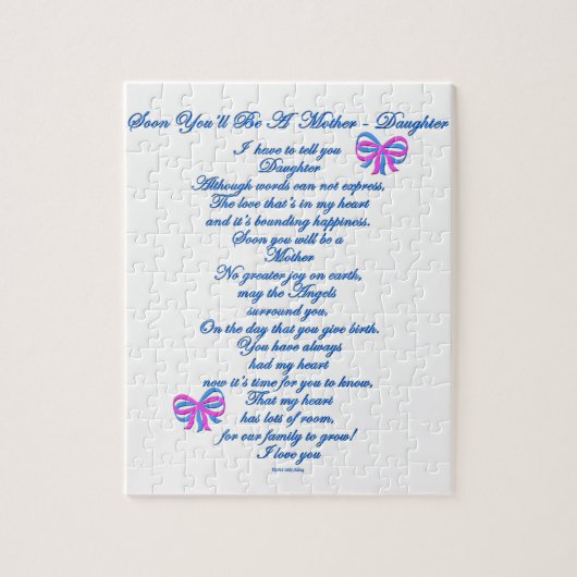 第1ベビーを期待している娘 ジグソーパズル (縦)