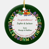 第1ベビークリスマスプレゼントオーナメント セラミックオーナメント (裏面)