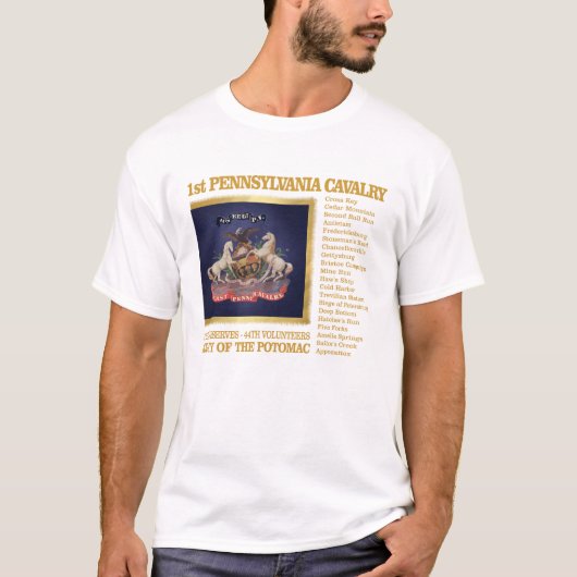 第1ペンシルバニア騎兵(BH) Tシャツ (正面)