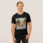 第1ホイール強迫観念 – Caveman Mous トライブレンドTシャツ (正面全面)