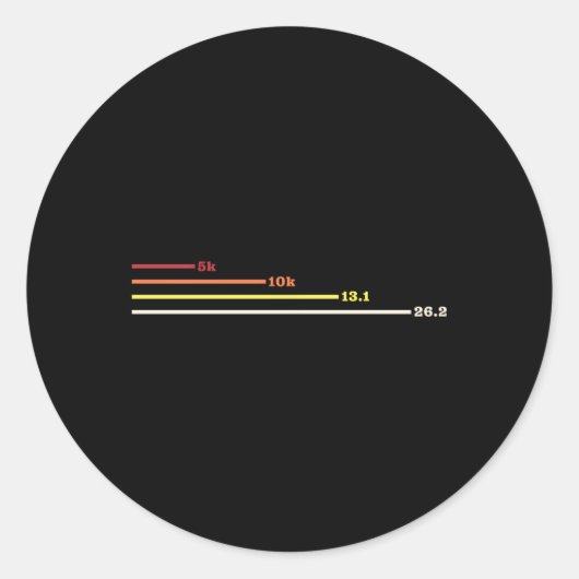 第1マラソン走者マラソン選手5K 10K 131 262 ラウンドシール (正面)