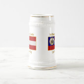 第1メリーランドの騎兵隊の内戦の旗 ビールジョッキ (中央)