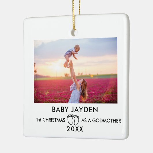 第1モダン回クリスマスの様子Godmother写真 セラミックオーナメント (左)