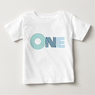 第1モダン誕生日ベビーTシャツ ベビーTシャツ