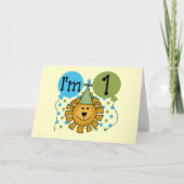 第1ライオンの誕生日のTシャツおよびギフト カード (正面)