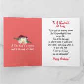 第1レディーアフリカンアメリカン誕生日カード サンキューカード (内部)