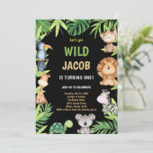 第1ワイルドワン誕生日招待状 招待状 (スタンド正面)