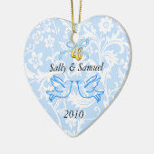 第1一緒のクリスマスのクリスマスのオーナメントのテンプレート セラミックオーナメント (左)