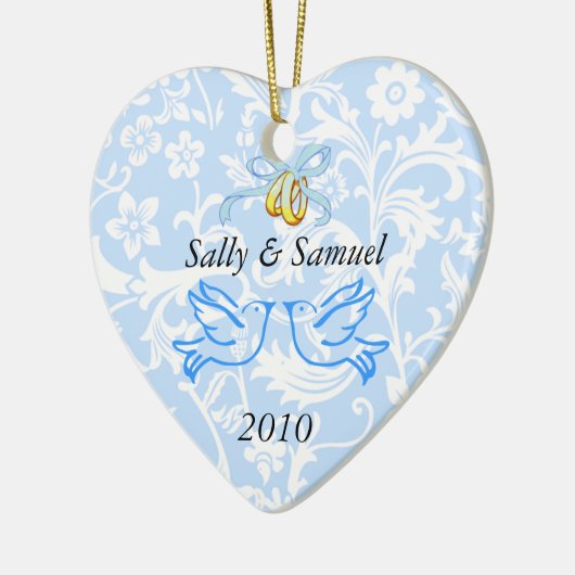 第1一緒のクリスマスのクリスマスのオーナメントのテンプレート セラミックオーナメント (左)