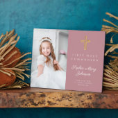 第1世モダン代女子ピンクの写真 フォトプラーク (側面)