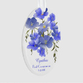 第1交信エレガントフローラパーソナライズされた オーナメント (正面)