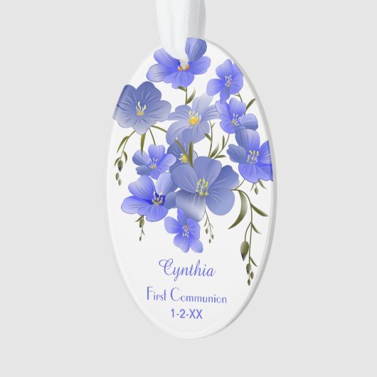 第1交信エレガントフローラパーソナライズされた オーナメント (正面)