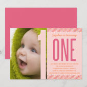 第1位|第1誕生日招待状 招待状 (正面/裏面)