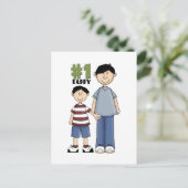 第1位、#1パパ父と男の子 ポストカード (スタンド正面)