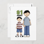 第1位、#1パパ父と男の子 ポストカード (正面/裏面)