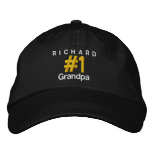 第1位GRANDPA調整可能パーソナライズされた帽子V06D 刺繍入りキャップ