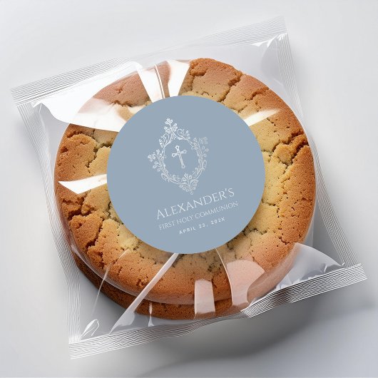 第1共産塵の青い銀フェイクのクレストボーイ ラウンドシール