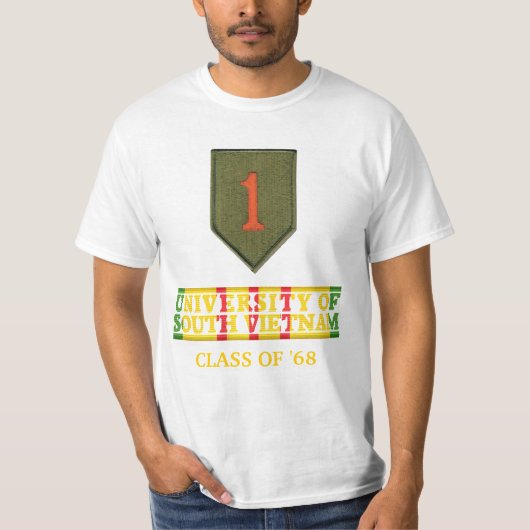 第1南ベトナムのワイシャツのInf Div大学 Tシャツ (正面)