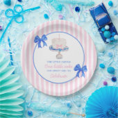 第1名門私立校風の誕生日チノワセリーラッフルケーキ弓 ペーパープレート (パーティー)