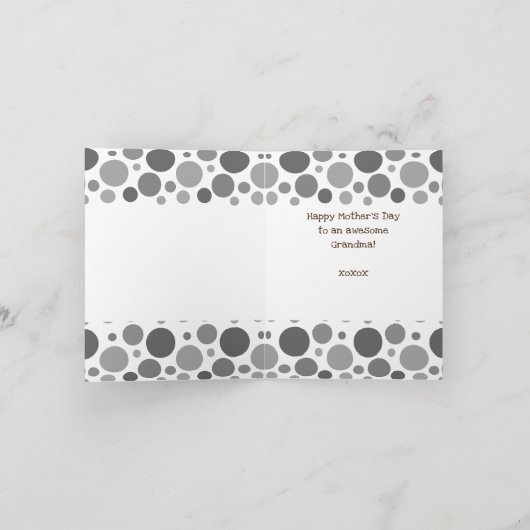 第1回おばあちゃんの母の日のカード シーズンカード (内部)