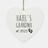 第1回おばあちゃんシックハート妊娠の発表 セラミックオーナメント (裏面)