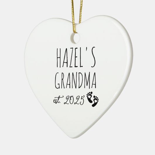 第1回おばあちゃんシックハート妊娠の発表 セラミックオーナメント (左)