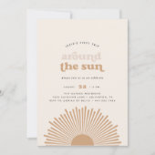 第1回のまわりに日房女の子の誕生日 招待状 (正面)