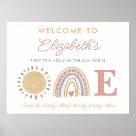 第1回のまわりに日第1回バースデーウェルカム ポスター