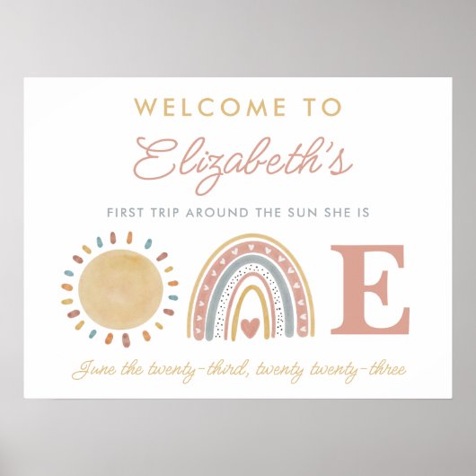 第1回のまわりに日第1回バースデーウェルカム ポスター (正面)