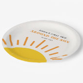 第1回のまわりに日第1回誕生日 ペーパープレート (アングル)