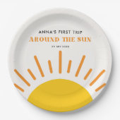 第1回のまわりに日第1回誕生日 ペーパープレート (正面)