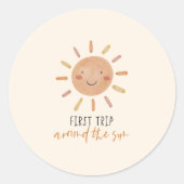 第1回のまわりに日第1回誕生日 ラウンドシール (正面)