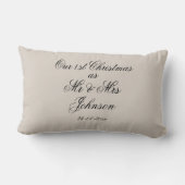 第1回のクリスマスは夫婦の形見 ランバークッション (裏面)