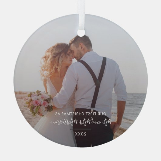 第1回のクリスマスフォト ガラスオーナメント (裏面)